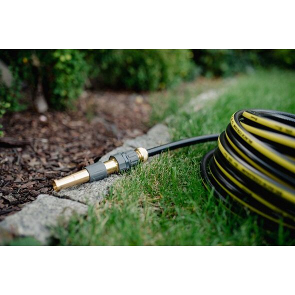 DYSZA REGULOWANA MOSIĘŻNA GW 3/4" Z PRZYŁĄCZEM NA KRAN GZ 3/4" 12,5cm BRASS SOFT
