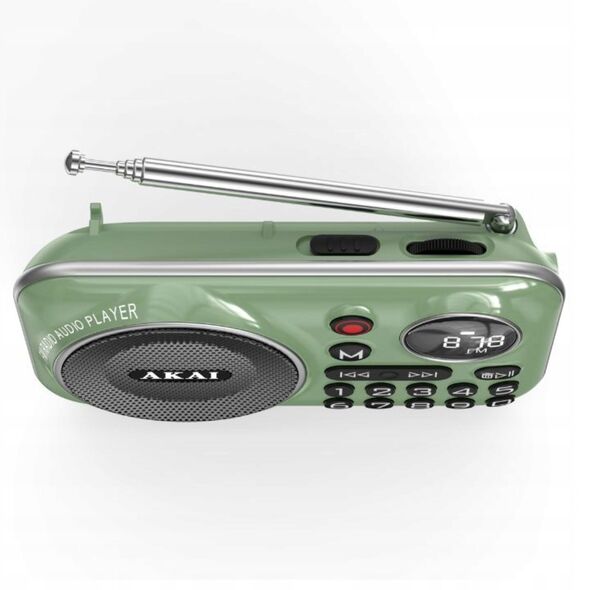 RADIO AKAI APR-500 USB, BT, TF, AKU, funkcja nagrywania