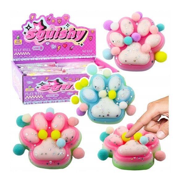 Gniotek Kocia Łapka Zabawka Antystresowa Sensoryczna Squishy MIX