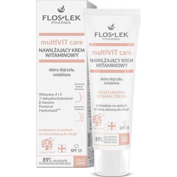 Floslek MultiVIT Care Nawilżający krem witaminowy SPF 15 50ml