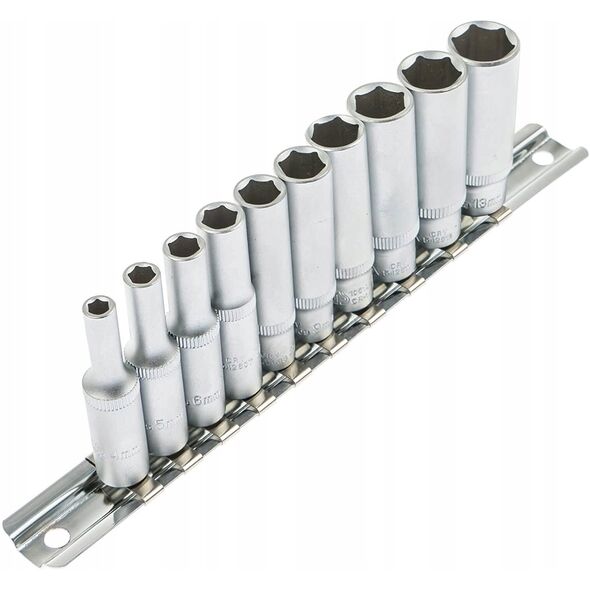 ASTA NASADKI RĘCZNE DŁUGIE 6-KĄT 1/4" NA ASTA NASADKI RĘCZNE 12KT 1/4" NA SZYNIE 4-13mm