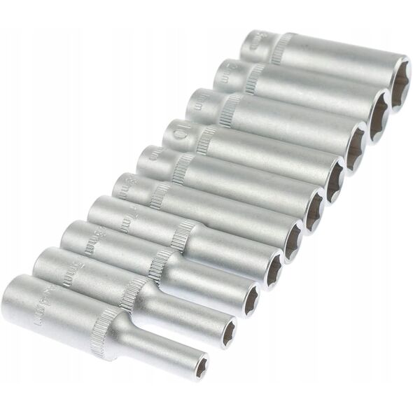 ASTA NASADKI RĘCZNE DŁUGIE 6-KĄT 1/4" NA ASTA NASADKI RĘCZNE 12KT 1/4" NA SZYNIE 4-13mm