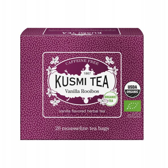 Kusmi Tea - Rooibos z Vanilią Bio -  Herbata 20 saszetek