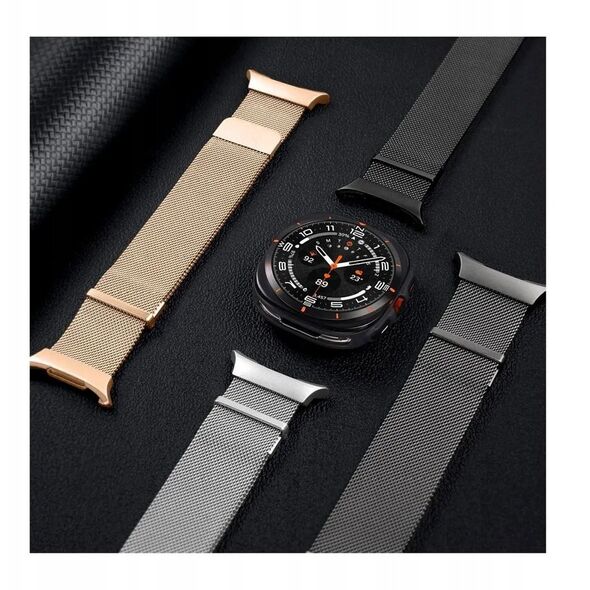 DUX DUCIS pasek MILANESE magnetyczny ze stali nierdzewnej 47 mm czarny