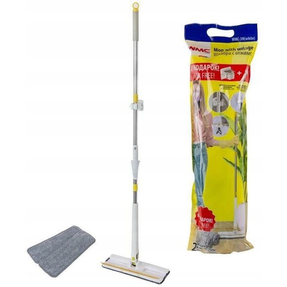 Mop z mechanizmem wyciskowym "motylek"i skrobaczką
