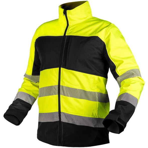 Kurtka robocza ostrzegawcza Softshell, żółta, rozmiar M