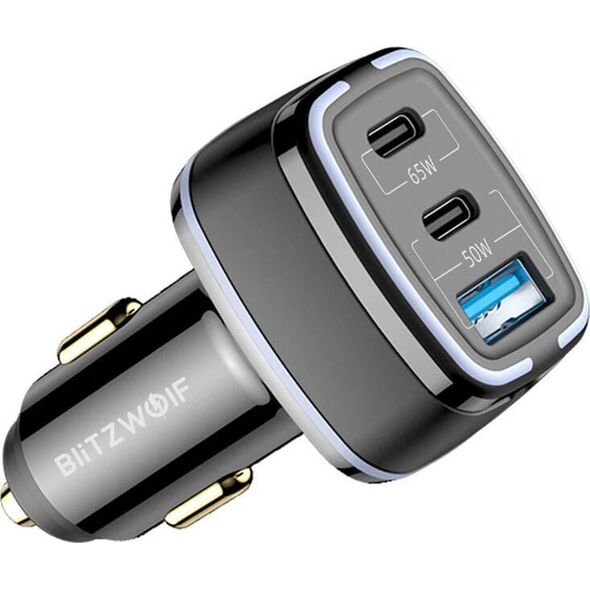 Ładowarka Samochodowa BlitzWolf BW-BC4 115W 3-Port USB-C PD QC FCP AFC SCP