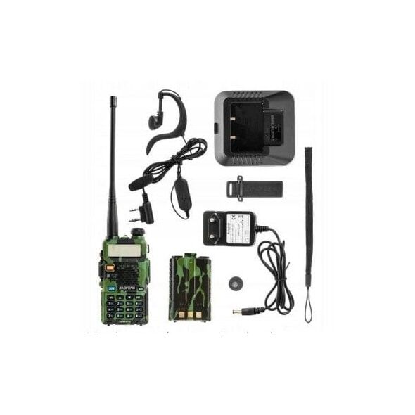 Krótkofalówka Baofeng UV-5R HTQ Camo, Radiotelefon Walkie Talkie Skaner Kamuflaż