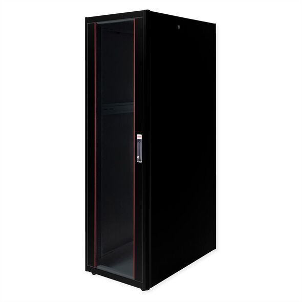 ROLINE Netzwerkschrank Basic 48,26cm 19Zoll 42 HE 600x1000 BxT Glast�r schwarz