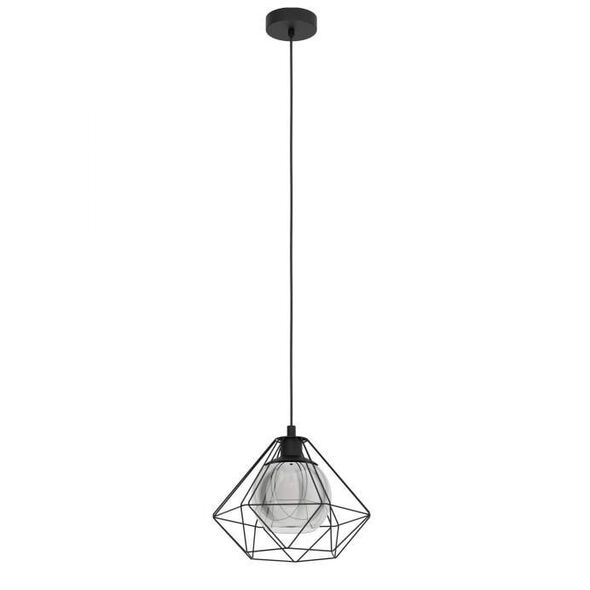 Pendant lamp EGLO VERNHAM, 1 x E27, black, O32.5 x h110 cm