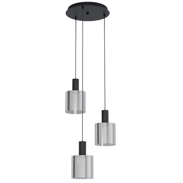 Pendant lamp EGLO Gorosiba, 3 x E27, 40W, black, o41 x h130 cm