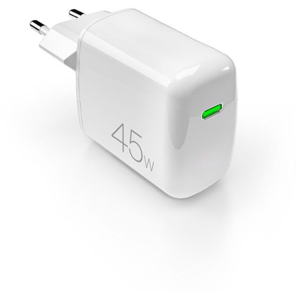Ładowarka sieciowa Puro Super Mini 45W PD GaN USB-C - biała