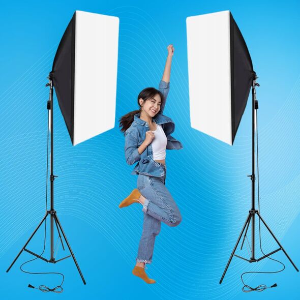 DNA SOFTBOX 1 SET 2X60W prostokątny odbłyśnik 50x70