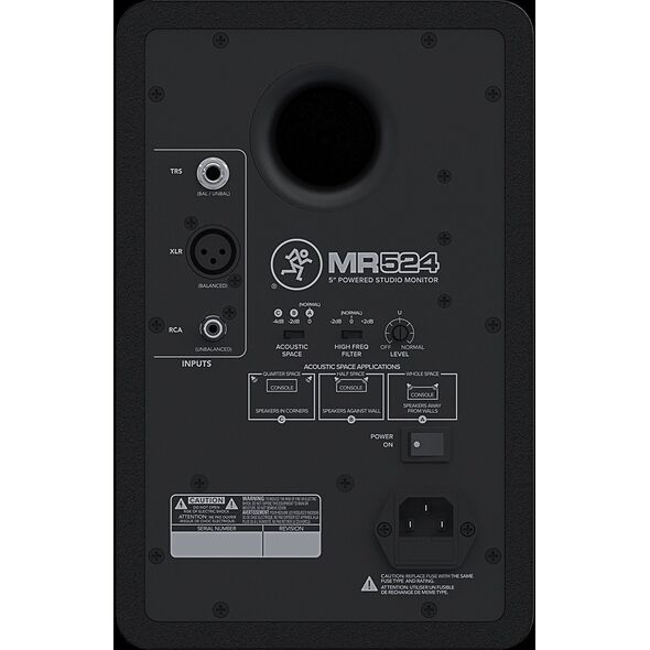 Aktywna kolumna Mackie MR524 - 1.0 Kanäle - Verkabelt - XLR/6.3mm/RCA - 30 W - 45 - 20000 Hz - Schwarz