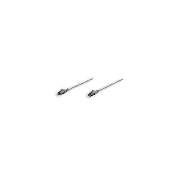 Patchcord Cat6 UTP 0,3m 100% CU szary