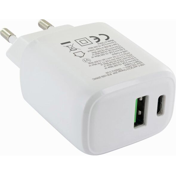Ładowarka sieciowa USB-C PD 20W i USB-A QC 18W