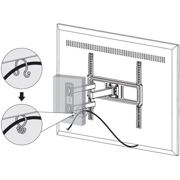 Uchwyt ścienny do TV 32-55" LED/LCD 35kg obrotowy uchylny