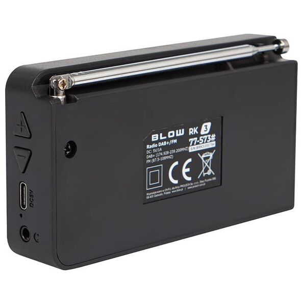 Radio kuchenne FM/DAB+ BLOW RK3 BT czarne