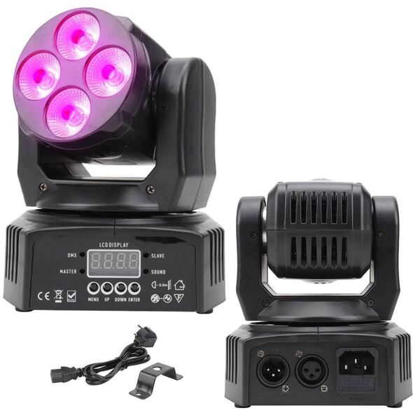 NN 408 WASH 4x8W RGBW minigłowica ruchoma LED