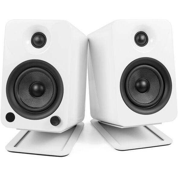 KANTO AUDIO DESKTOP SPEAKER STANDS FOR MIDSIZE SPEAKERS - WHITE (PAIR)