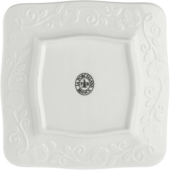 Zestaw 6 talerzy kwadratowych Florentina - Biały, 20 cm