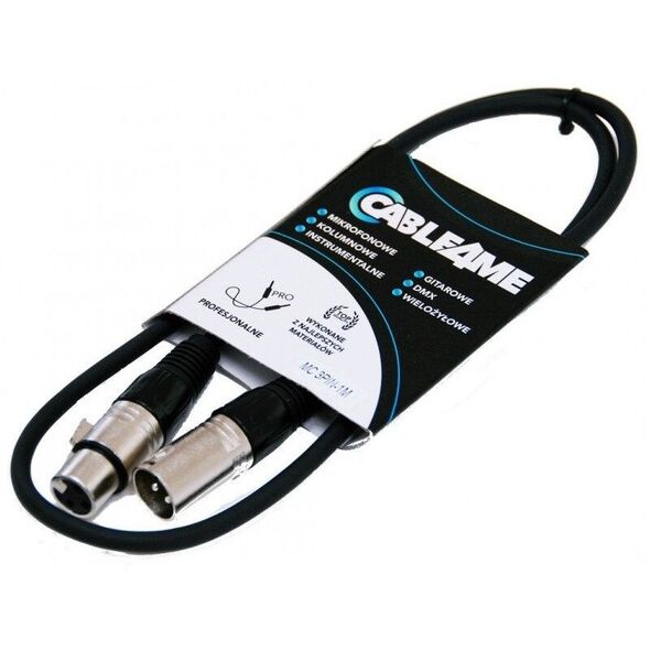 CABLE4ME przewód mikrofonowy sygnałowy XLR/XLR 1m