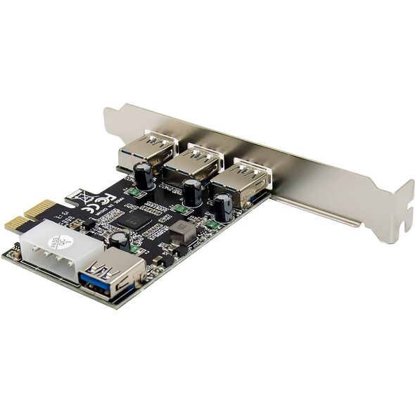 InLine® PCIe Karte, 3x+1x USB 3.2 Gen.1, Molex kompatibler 4-Pin Stromanschluss