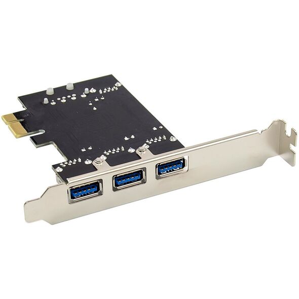 InLine® PCIe Karte, 3x+1x USB 3.2 Gen.1, Molex kompatibler 4-Pin Stromanschluss