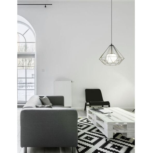 Pendant lamp EGLO VERNHAM, 1 x E27, black, O44.5 x h110 cm