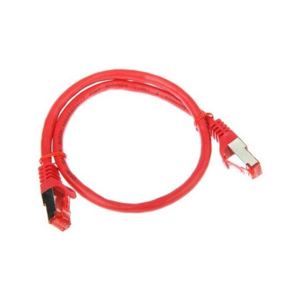 Telegärtner , S/FTP, PiMF, Cat 6A (ISO/IEC), czerwony, 0,5 m (L00000A0074)