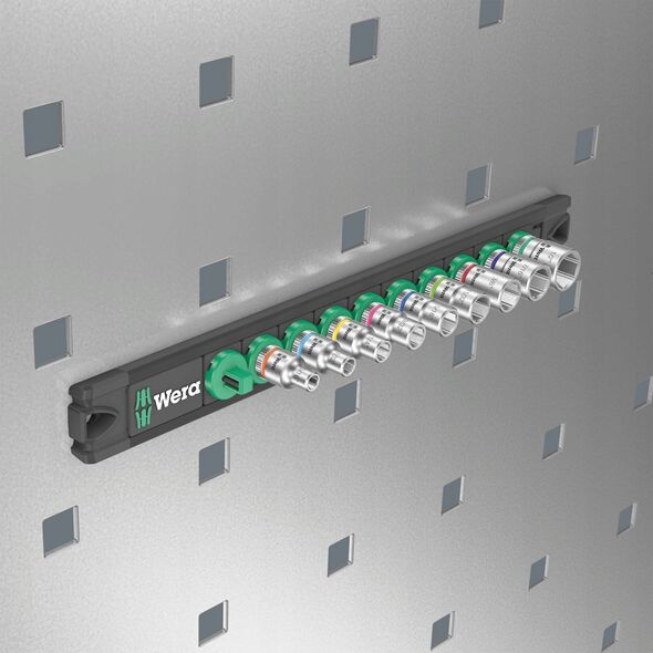 Wera Wera socket magnetic strip A Imperial 1 socket set 1/4, imperial (black/green, 9?piece)