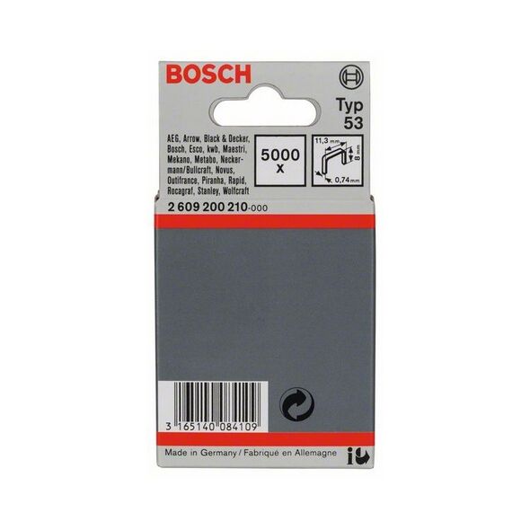 Bosch Zszywki z cienkiego drutu typ 53 8mm 5000szt. (2609200210)
