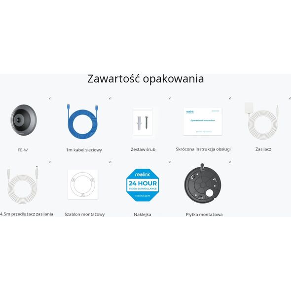 Kamera IP Reolink Fisheye FE-W 6MP 360° WiFi