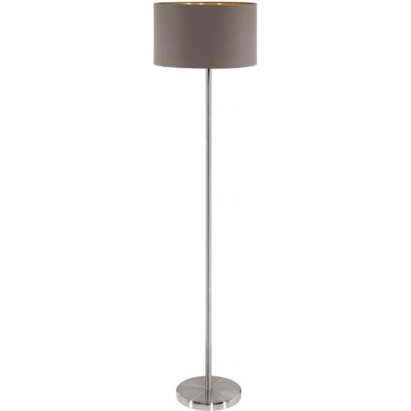 EGLO Φωτιστικό δαπέδου Eglo Maserlo 95172 με καπέλο 1x60W E27 σκούρο γκρι/χρυσό