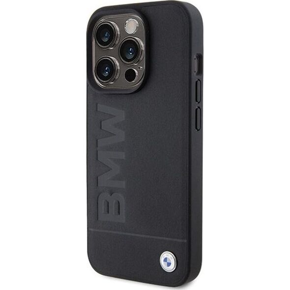 BMW BMW Leather Hot Stamp - Etui iPhone 15 Pro Max (czarny)