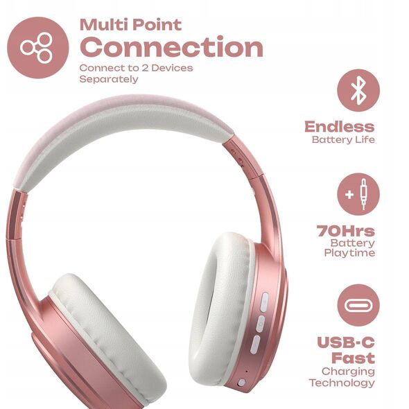 Ακουστικά Bluetooth PowerLocus P19 Rose Gold