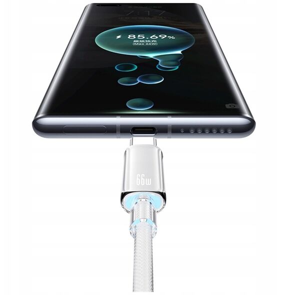 Kabel USAMS Cloud Series US-SJ658 6A     USB-A do USB-C 1,2m różowy