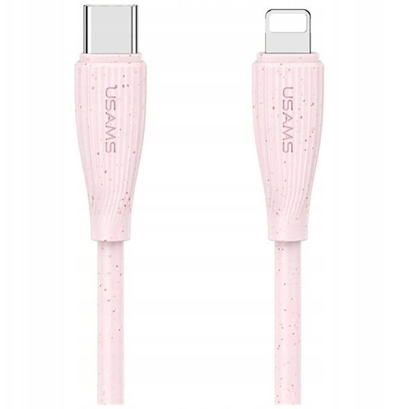 Kabel USAMS Green Series SJ717 30W USB-C do Lightning 1m różowy