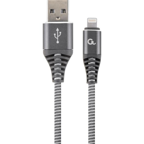 Kabel USB Gembird USB-A - Lightning 1 m Szary (CC-USB2B-AMLM-1M-WB2)