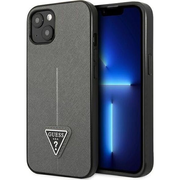 Guess Guess GUHCP13MPSATLG iPhone 13 6,1" srebrny/silver hardcase SaffianoTriangle Logo