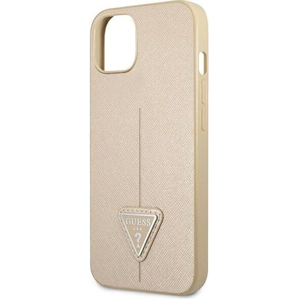 Guess Etui Guess GUHCP14MPSATLE Apple iPhone 14 Plus beżowy/beige hardcase SaffianoTriangle Logo