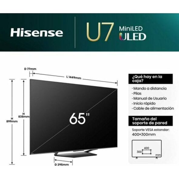 Telewizor Hisense Smart TV Hisense 65U7NQ 4K Ultra HD 65"