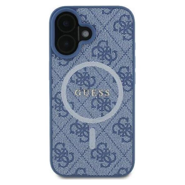Guess Guess GUHMP16SG4GFRB iPhone 16 6.1" niebieski/blue hardcase 4G Ring Classic Logo MagSafe