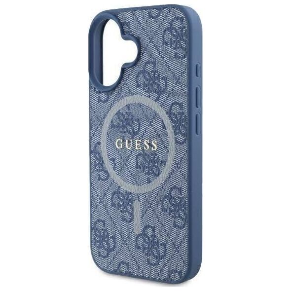 Guess Guess GUHMP16SG4GFRB iPhone 16 6.1" niebieski/blue hardcase 4G Ring Classic Logo MagSafe