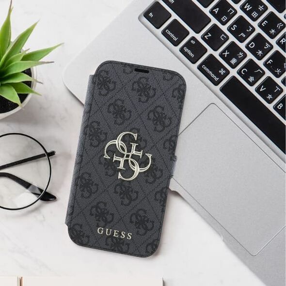 Guess Guess GUBKP16S4GMGGR iPhone 16 6.1" czarny/black book 4G Metal Logo