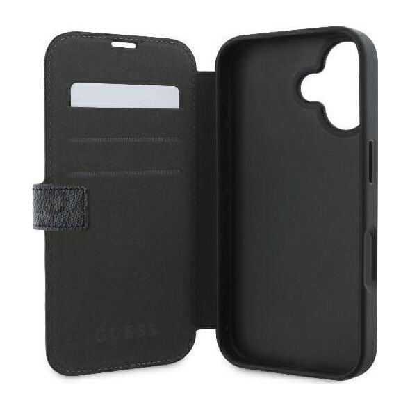 Guess Guess GUBKP16S4GMGGR iPhone 16 6.1" czarny/black book 4G Metal Logo