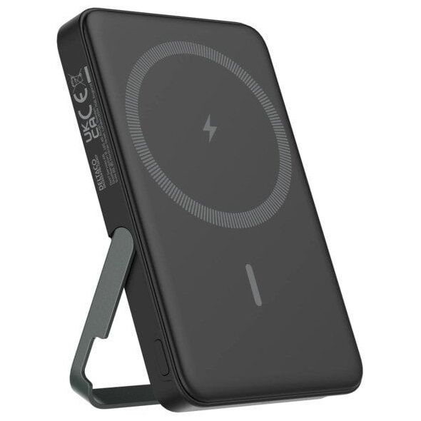 Εξωτερική μπαταρία 5000 mAh DELTACO, με βάση, ασύρματη, PD 20 W, μαγνήτης, μαύρη / PB-Q1007 / 1903254