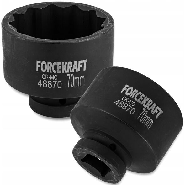 Καρυδάκι κρούσης 70mm 1" (12-γωνιακό) Forcekraft