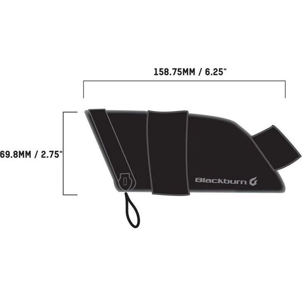 Torba pod siodło BLACKBURN GRID SMALL SEAT BAG black, wodoodporna, odblaskowa, 0,4L (NEW 2025)