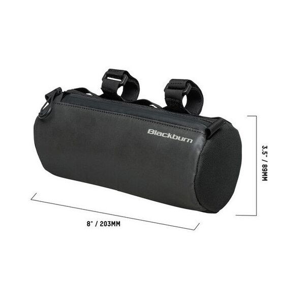 Torba na kierownicę BLACKBURN GRID HANDLEBAR BAG black, wodoodporna, odblaskowa, 1,2L (NEW 2025)
